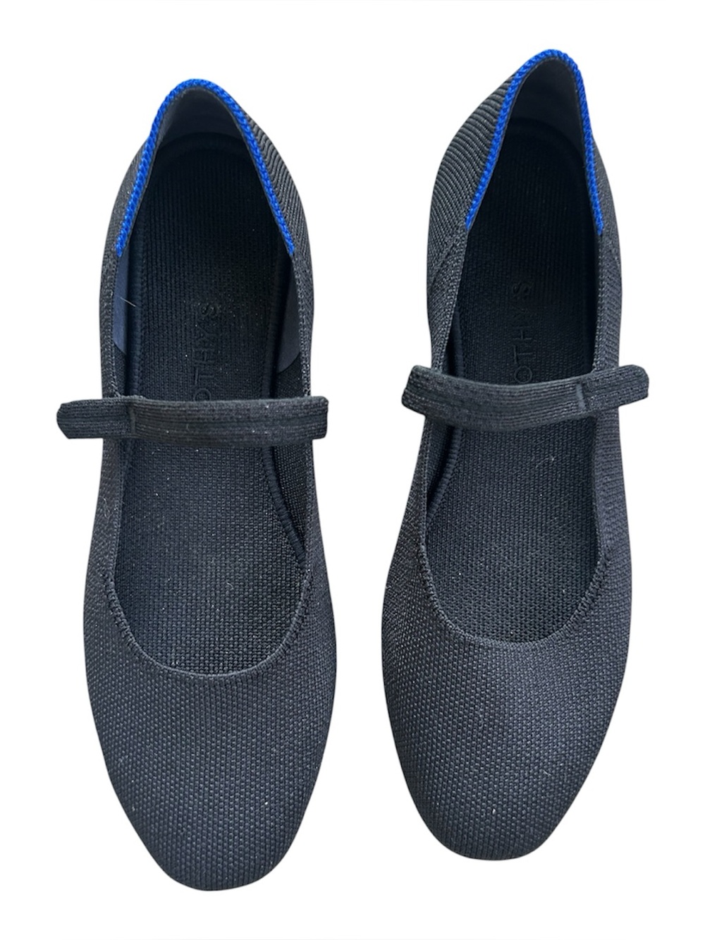 Rothy’s The Square Mary Jane washable flat black WOMENS sz 6 EUC
